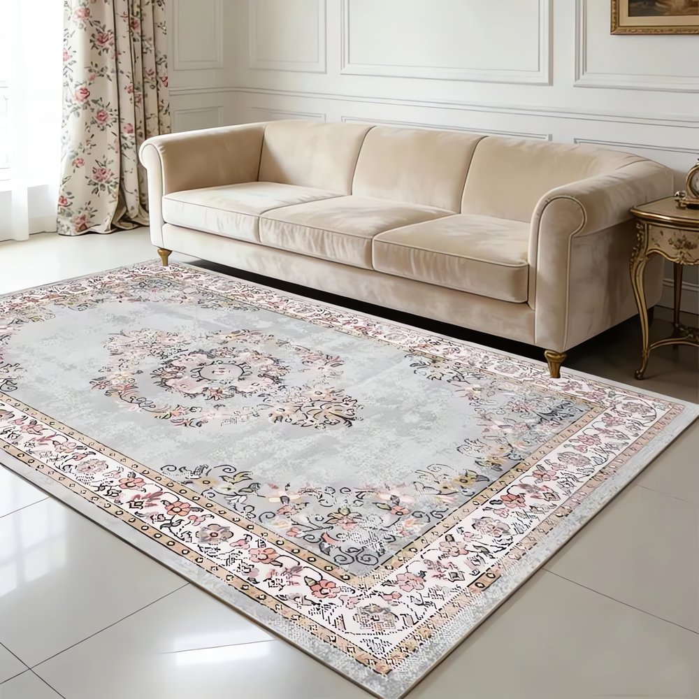 Tapis Vintage Gris Clair
