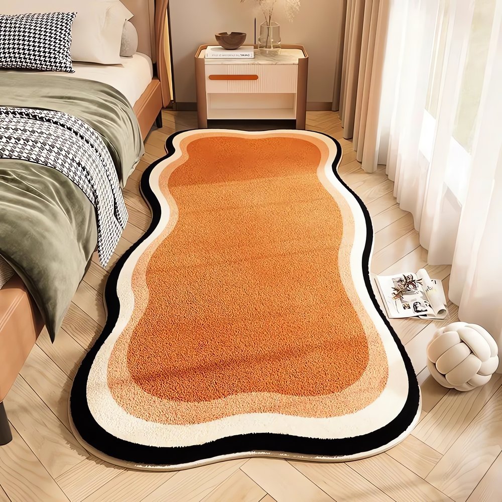Tapis Vintage Groovy Orange Rouille