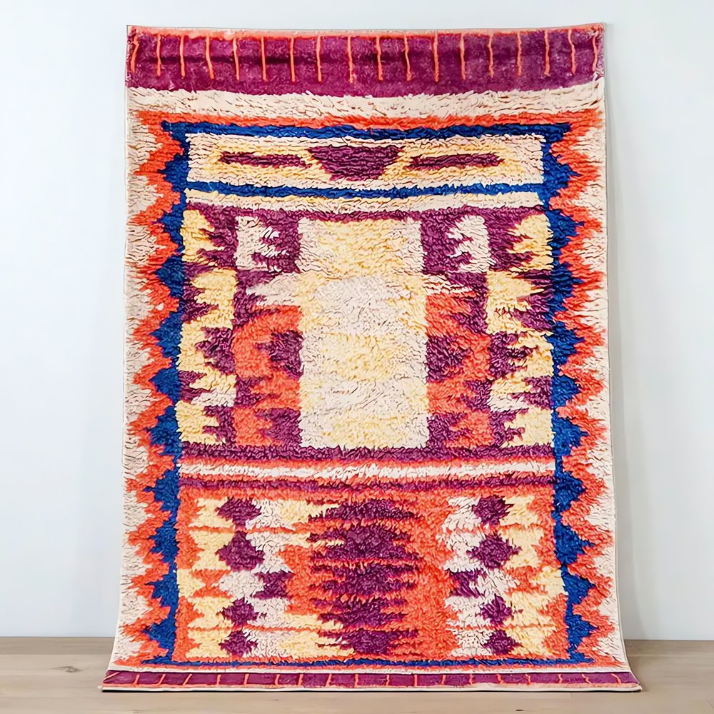 Tapis Vintage Marocain Coloré