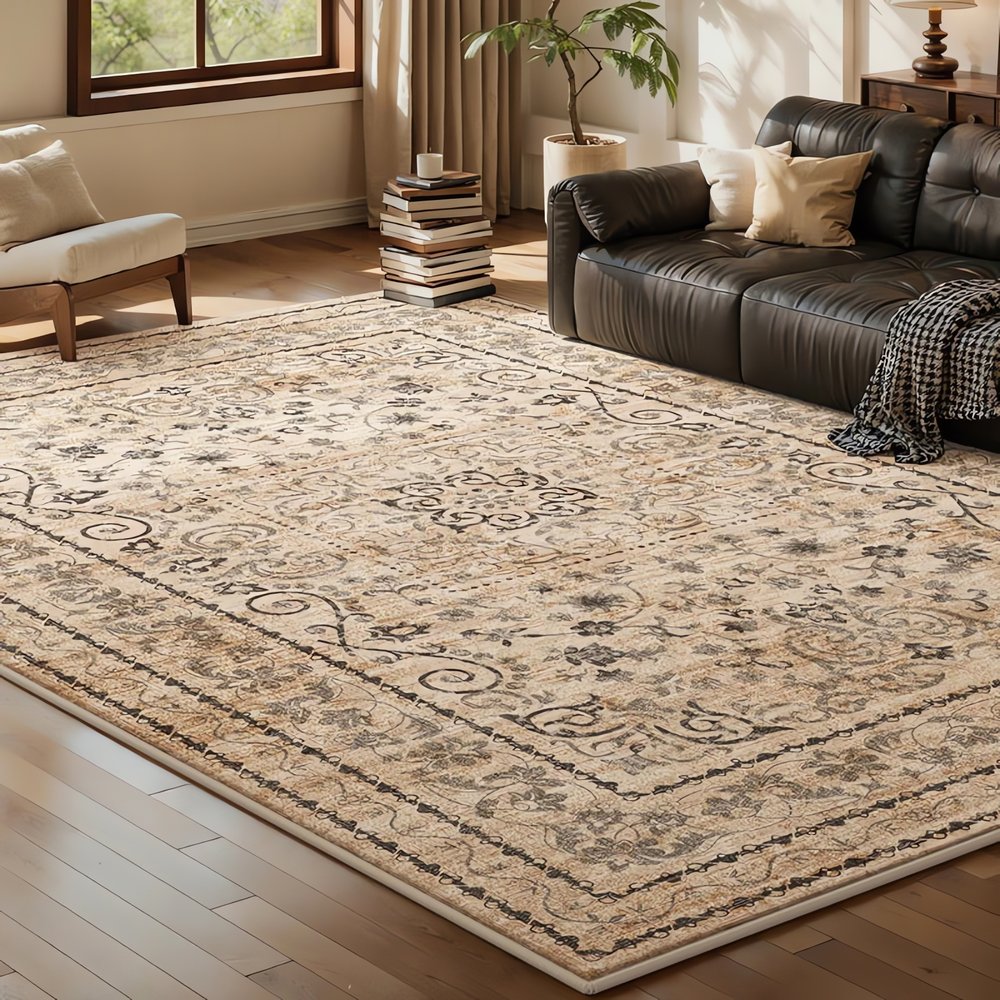 Tapis Vintage Marron Salon Douillet