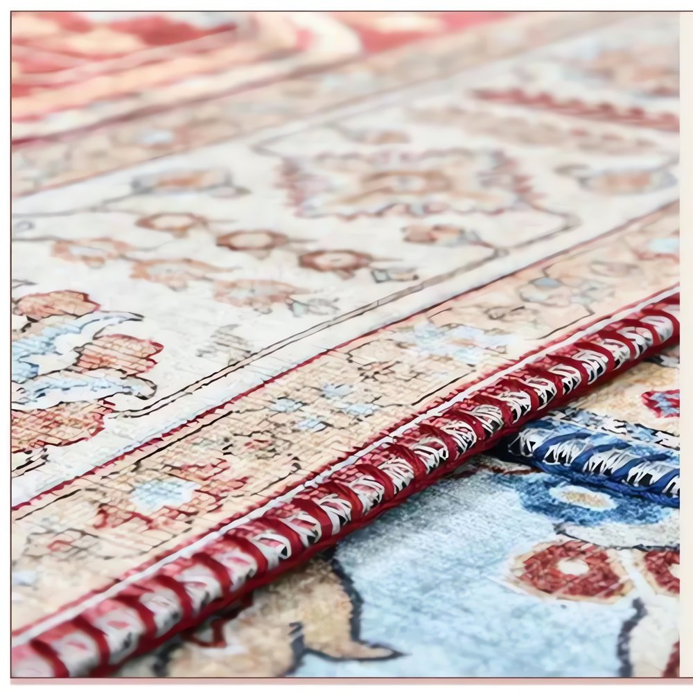 Tapis Vintage Mauve Motifs Orientaux