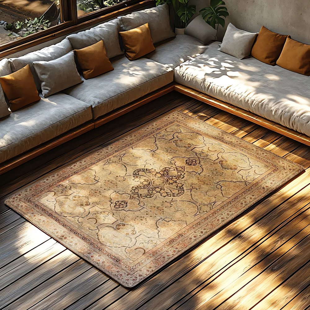 Tapis Vintage Moderne Bois
