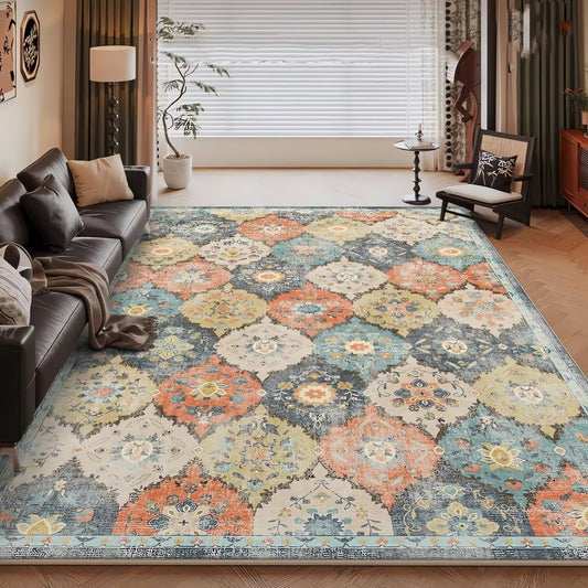 Tapis Vintage Multicolor Patchwork Floral