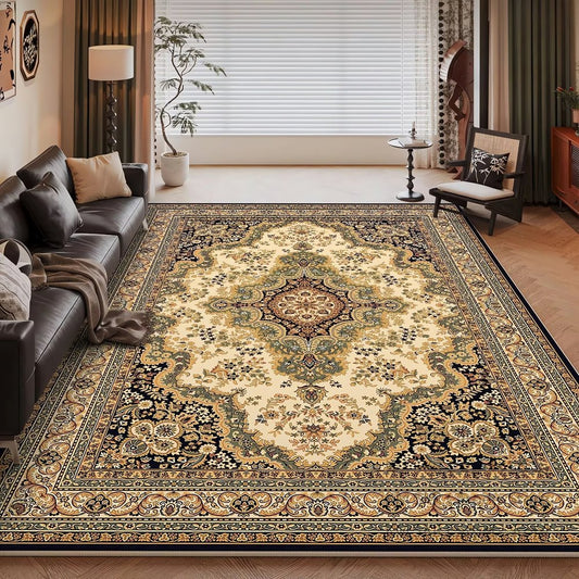 Tapis Vintage Oriental Beige Elégance Retro