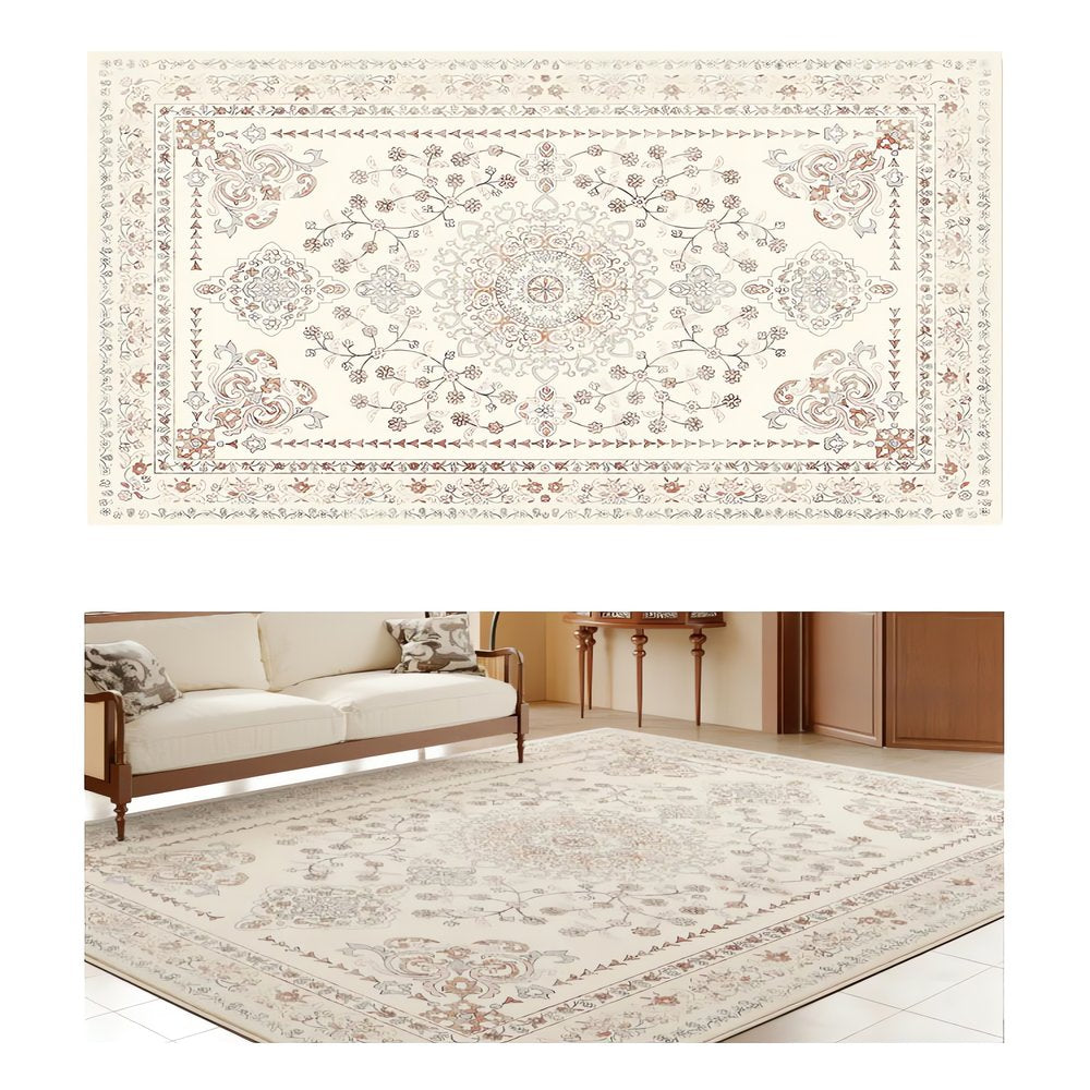 Tapis Vintage Oriental Beige Et Gris Sophistiqué