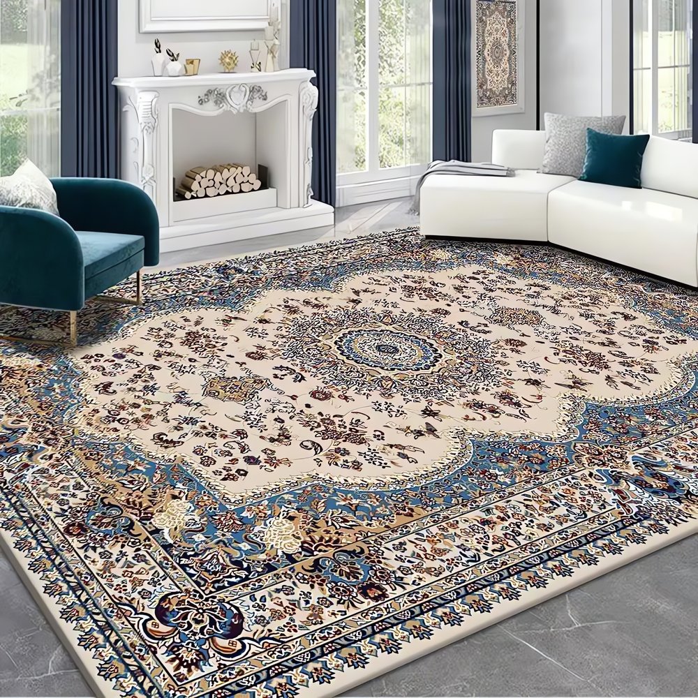 Tapis Vintage Poil Court Beige<br>