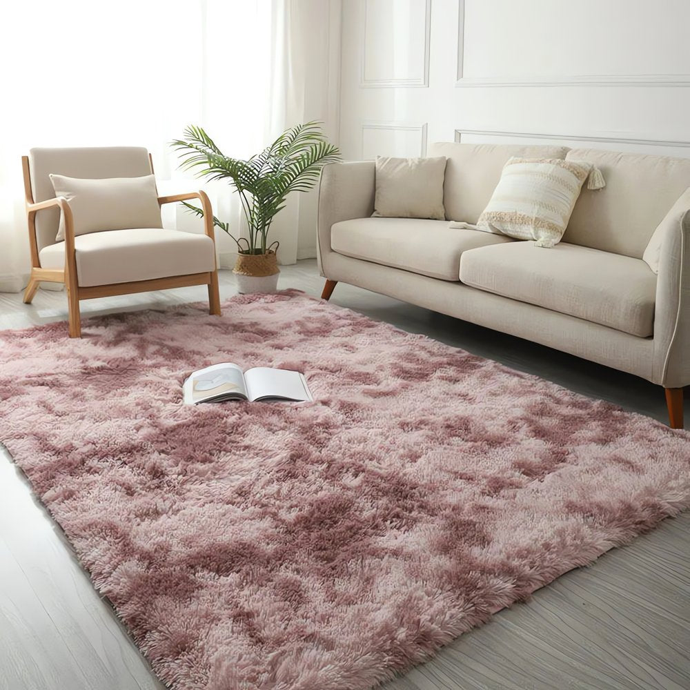 Tapis Vintage Poil Long Rose Pastel