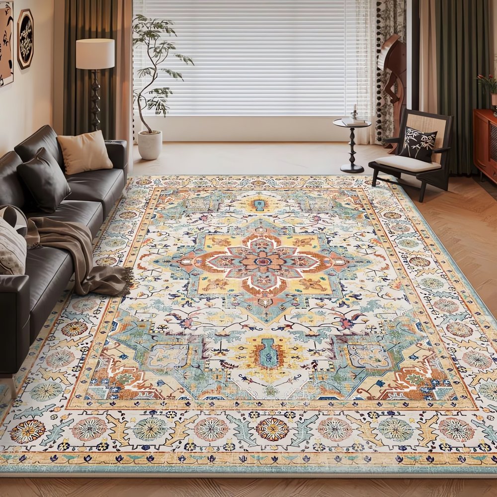 Tapis Vintage Pour Chambre Motif Baroque