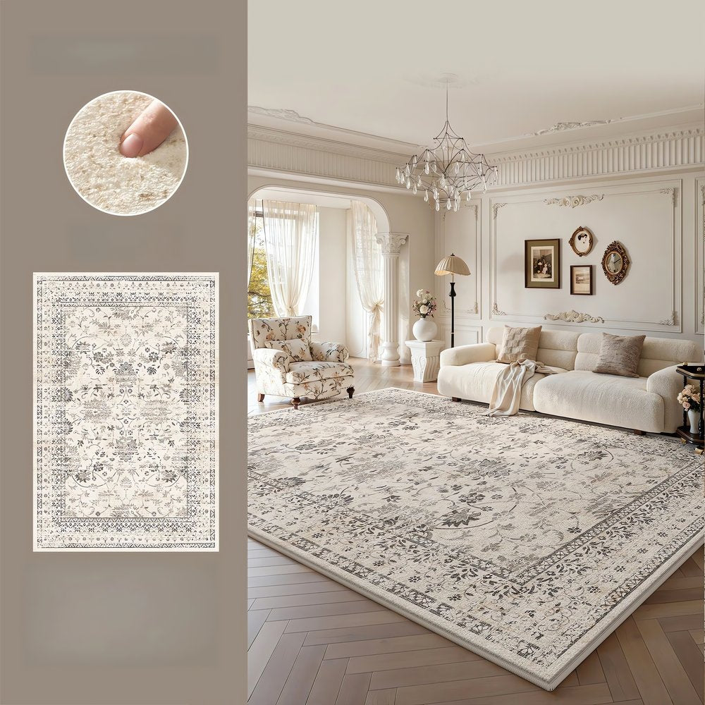 Tapis Vintage Pour Salon Floral Charme Rétro