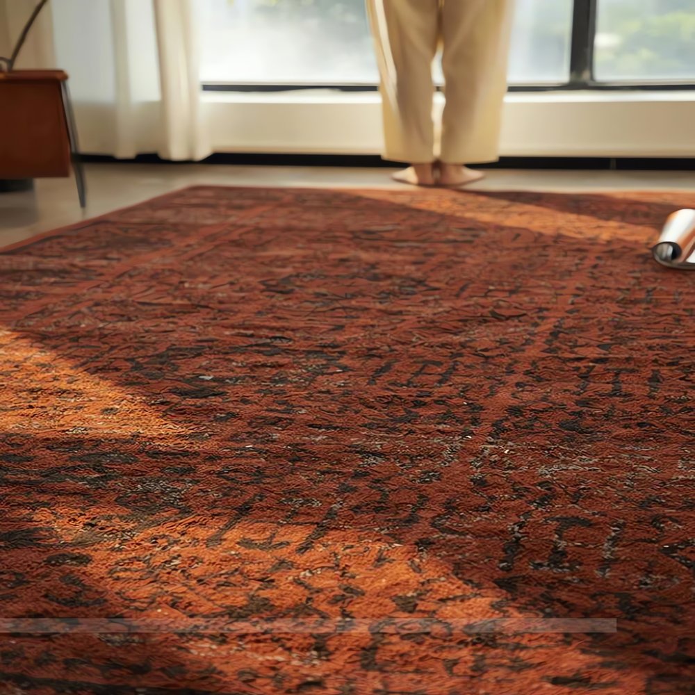 Tapis Vintage Rouge Lumière