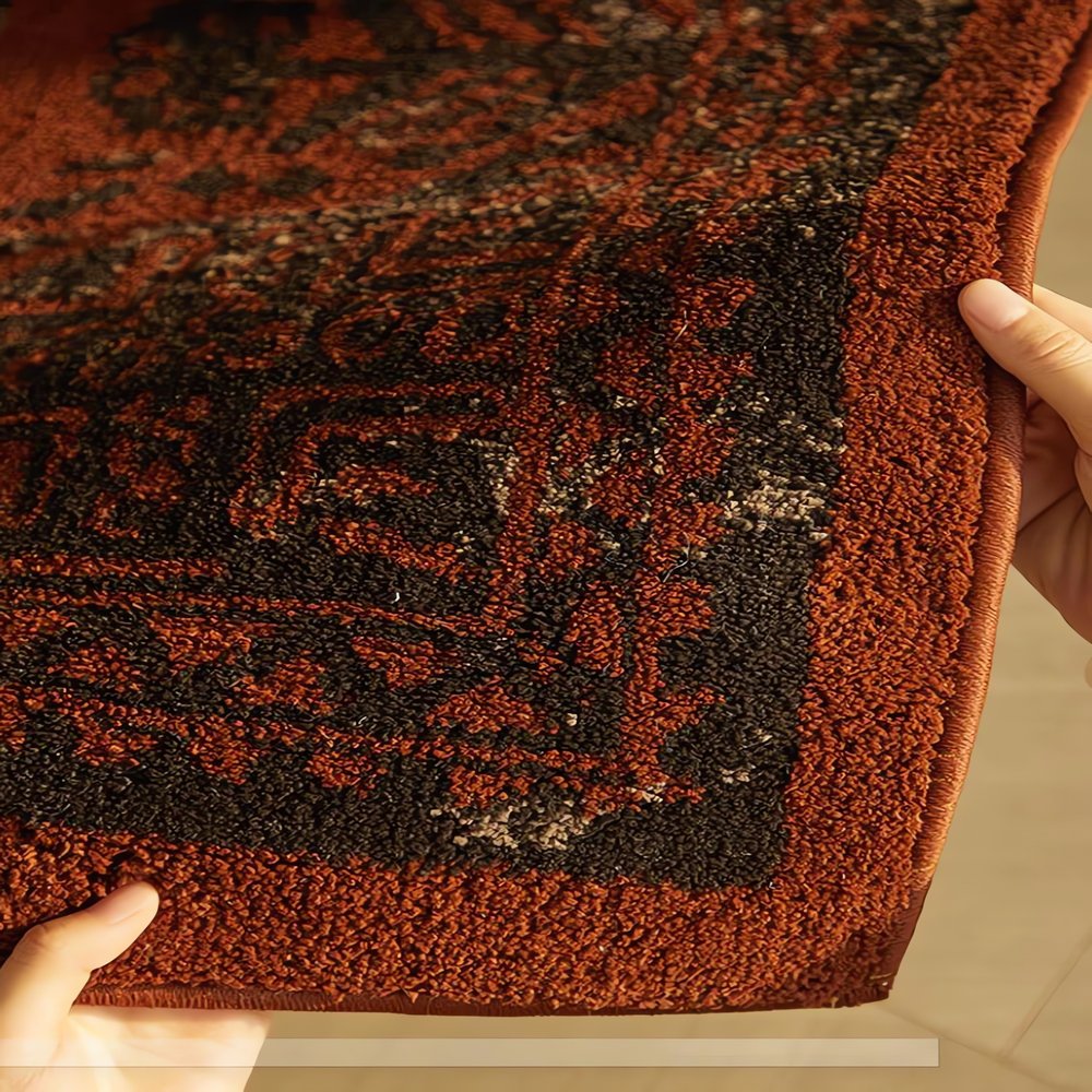 Tapis Vintage Rouge Texture