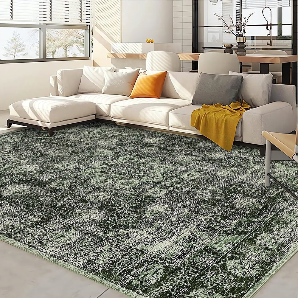 Tapis Vintage Tissé Jacquard Verde