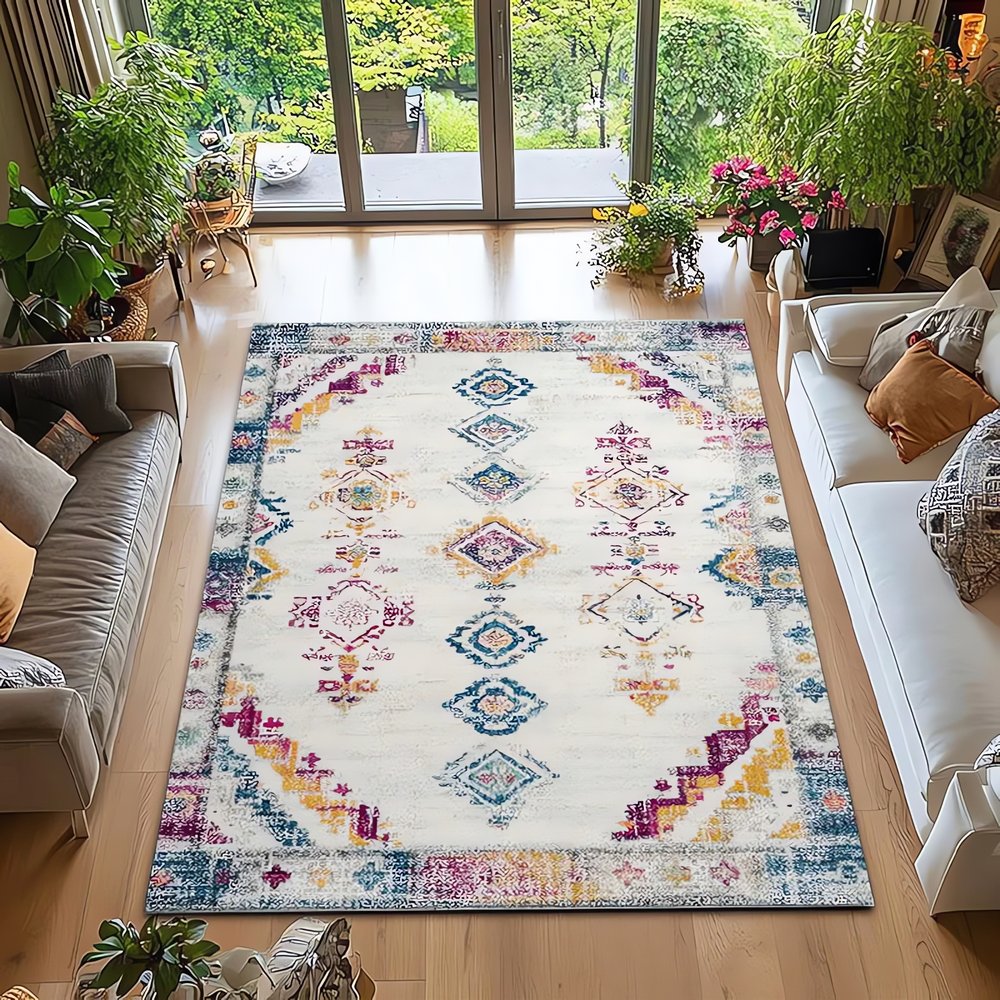 Tapis Vintage Tissé Multicolore