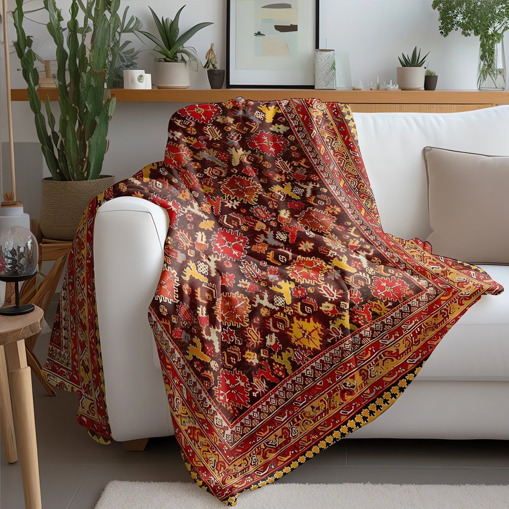 Tapis Vintage Turc Décoratif