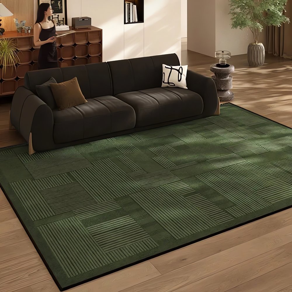 Tapis Vintage Vert Kaki Design