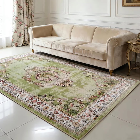 Tapis Vintage Vert Marron