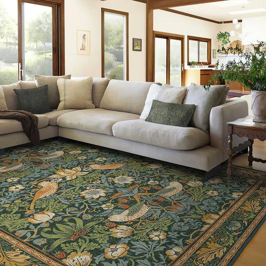 Tapis Vintage Verte Sauge Confort