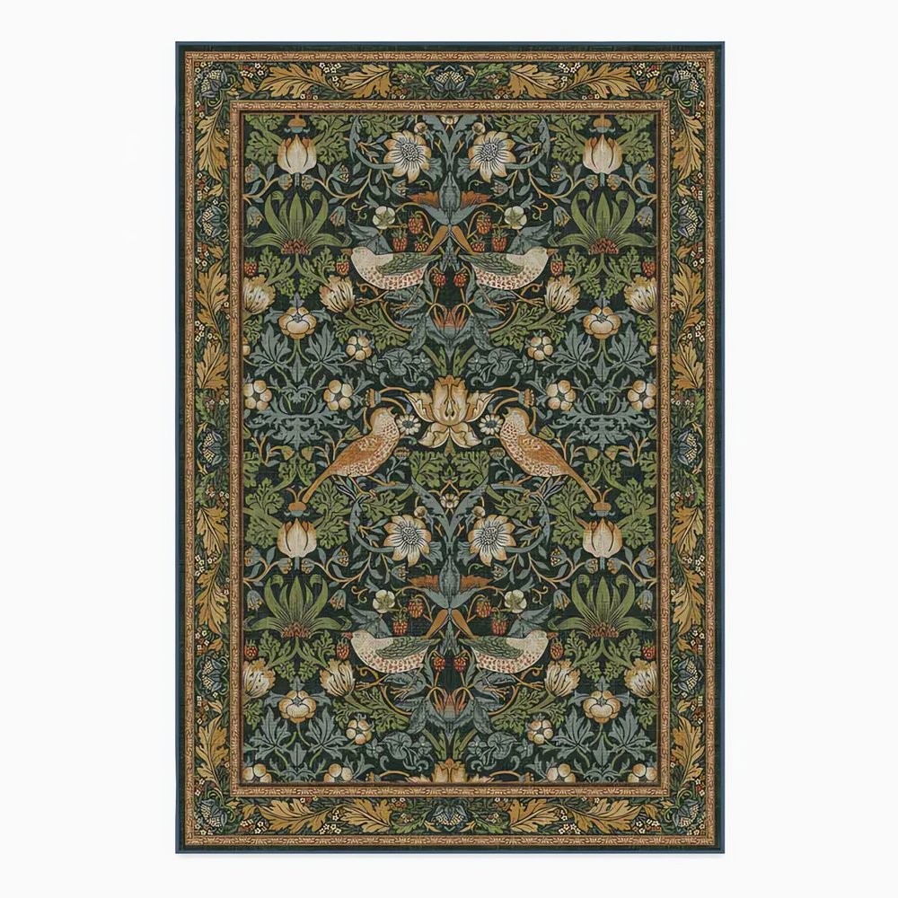 Tapis Vintage Verte Sauge Élégant