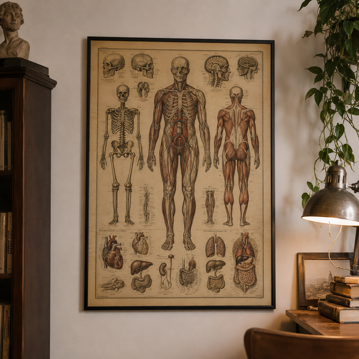 Anatomie Humaine Poster Vintage