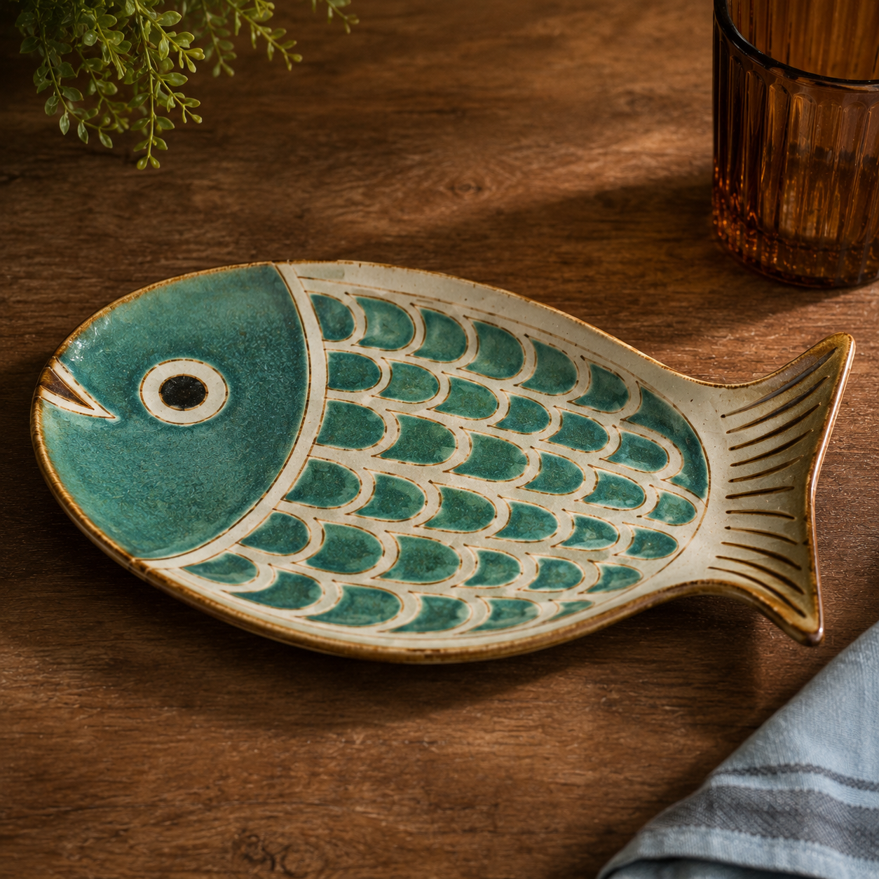 Assiette Poisson Vintage