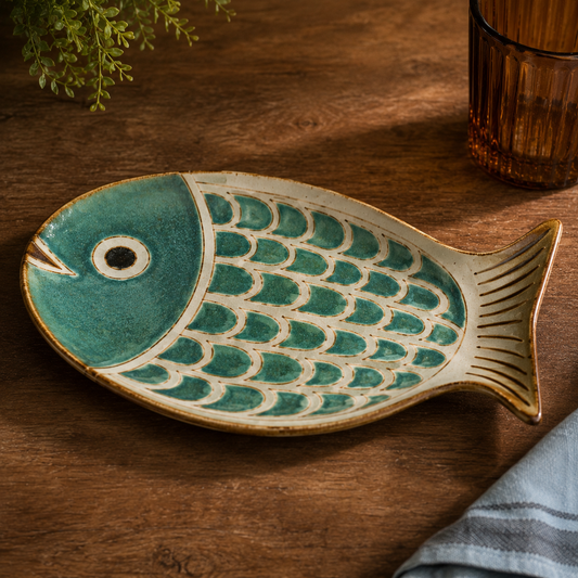 Assiette Poisson Vintage