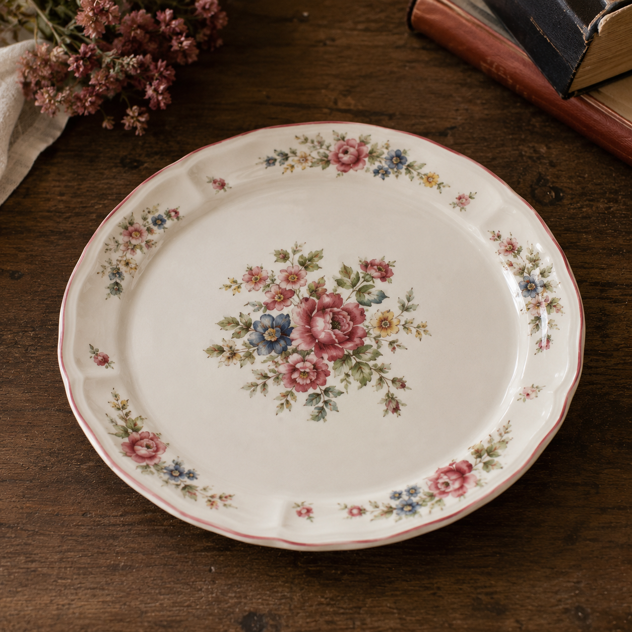 Assiette Vintage à Gâteau