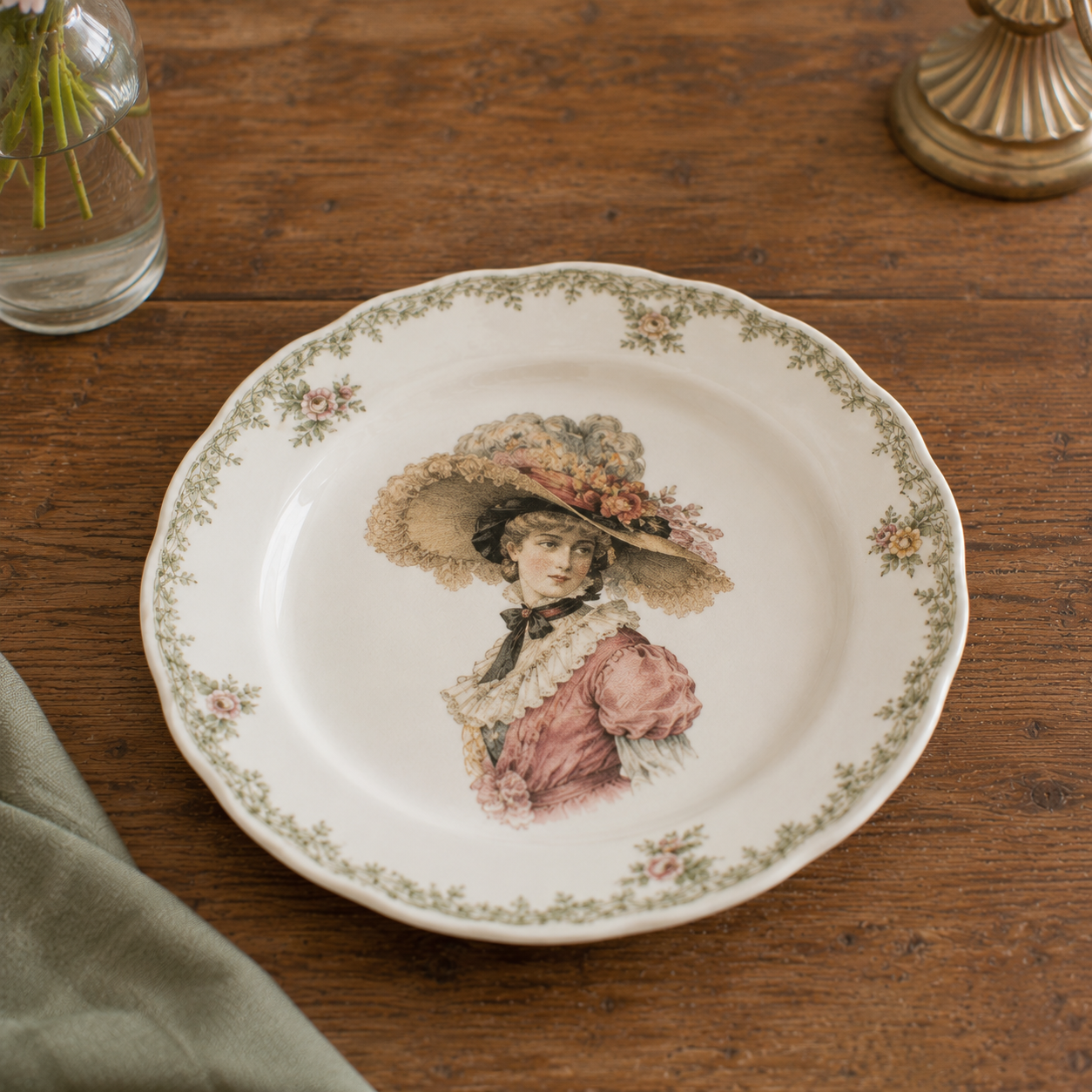 Assiette Vintage avec Personnage