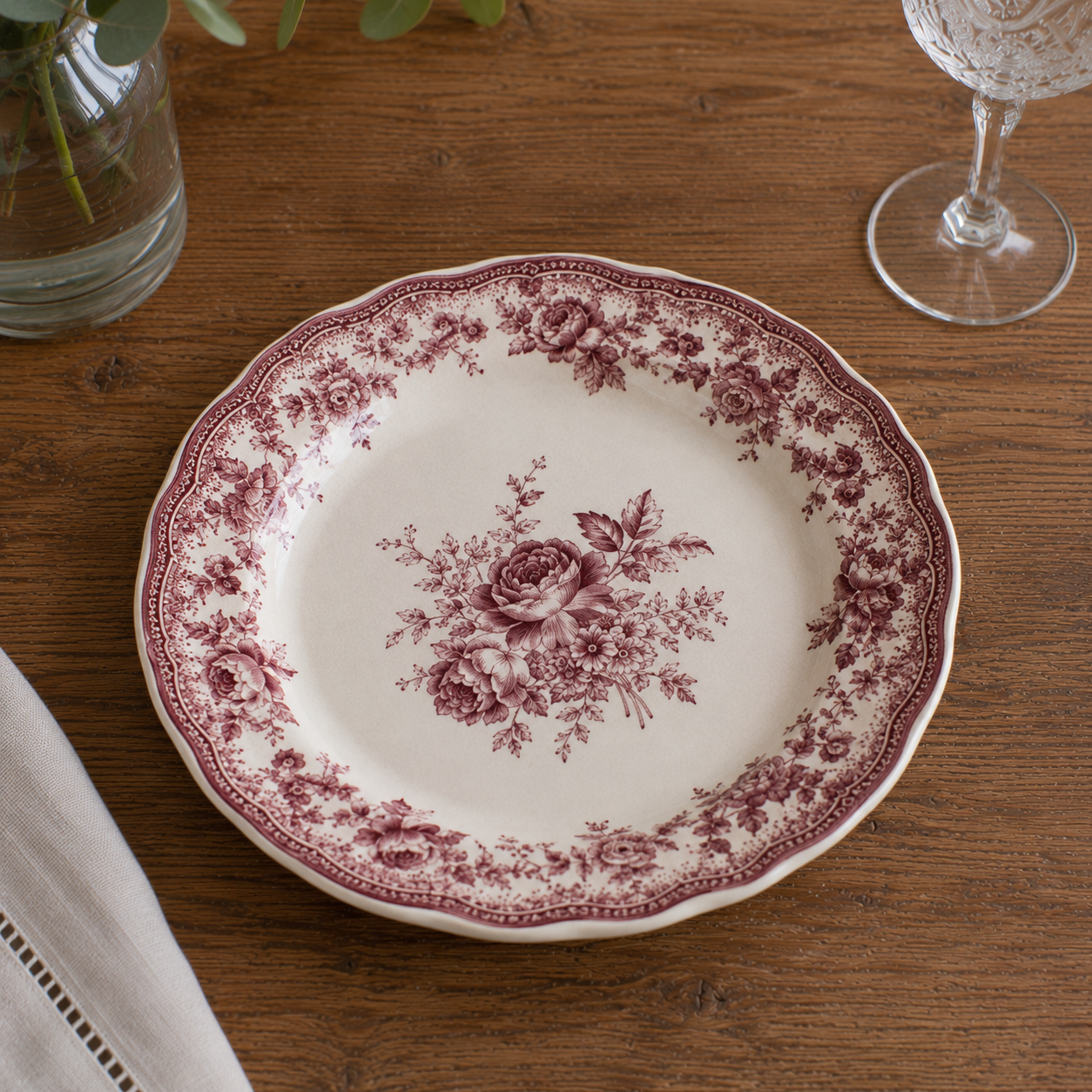 Assiette Vintage Bordeaux