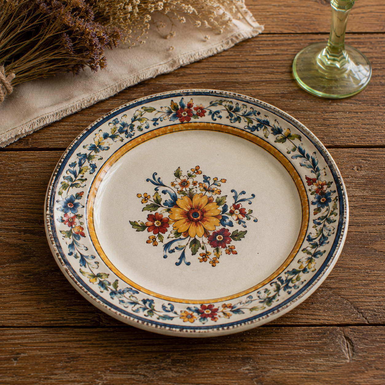 Assiette Vintage de Couleur