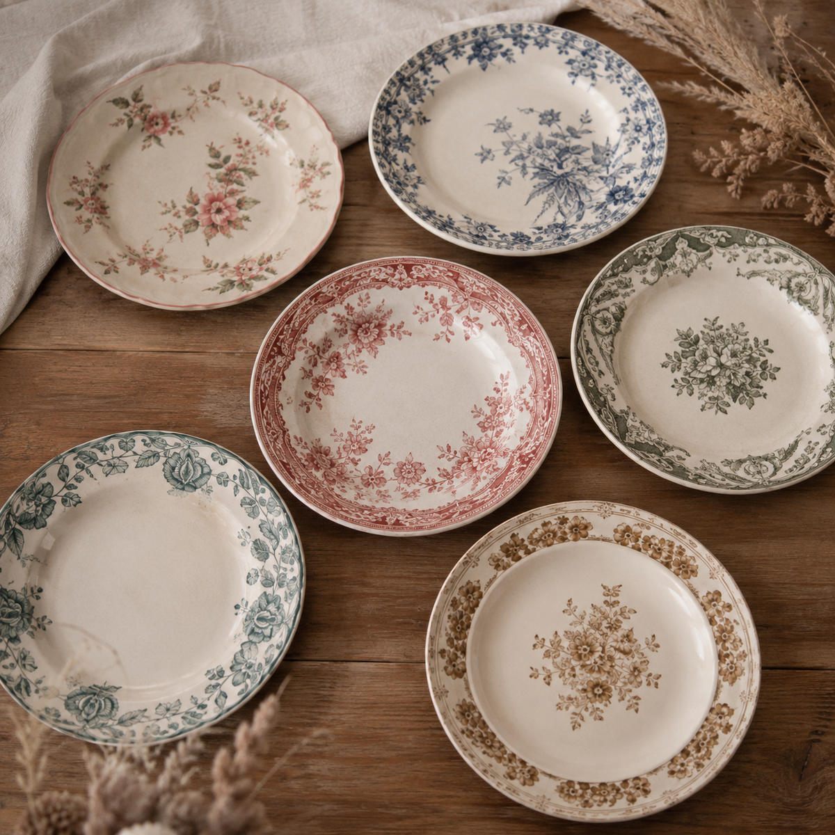 Assiette Vintage Dépareillée
