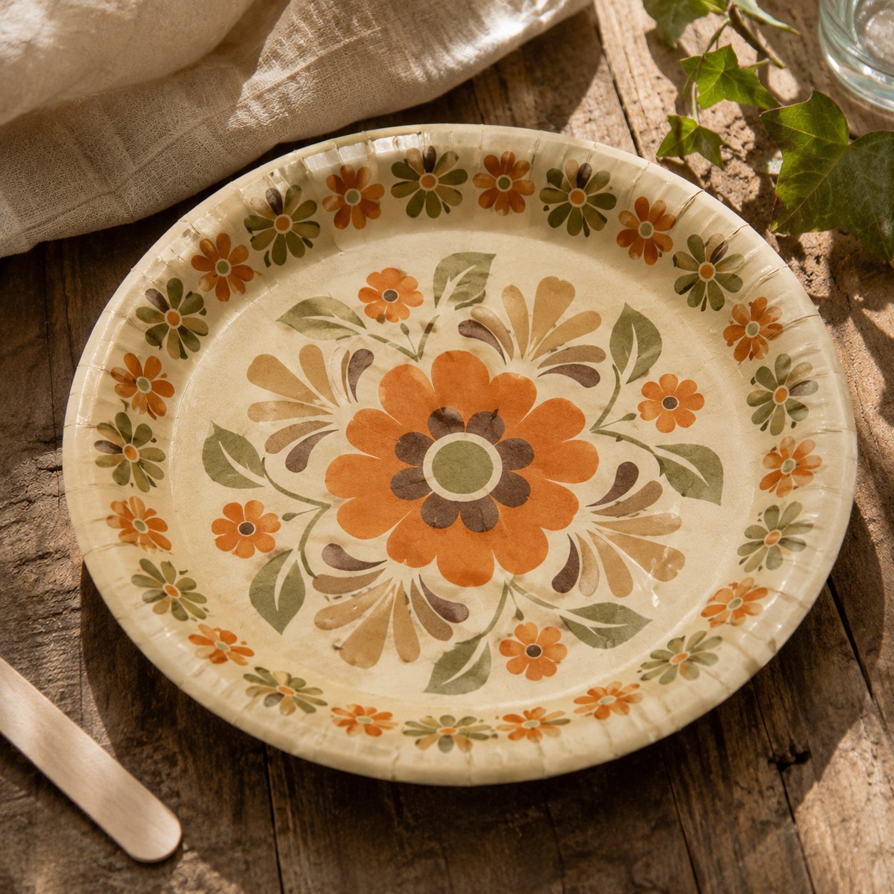 Assiette Vintage en Carton