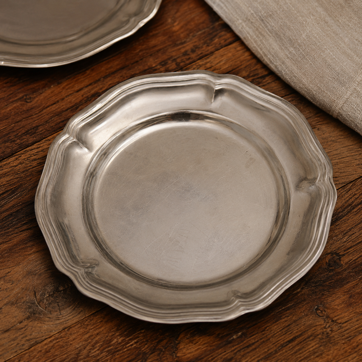 Assiette Vintage en Inox