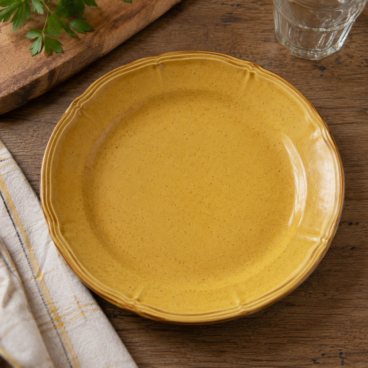 Assiette Vintage Jaune