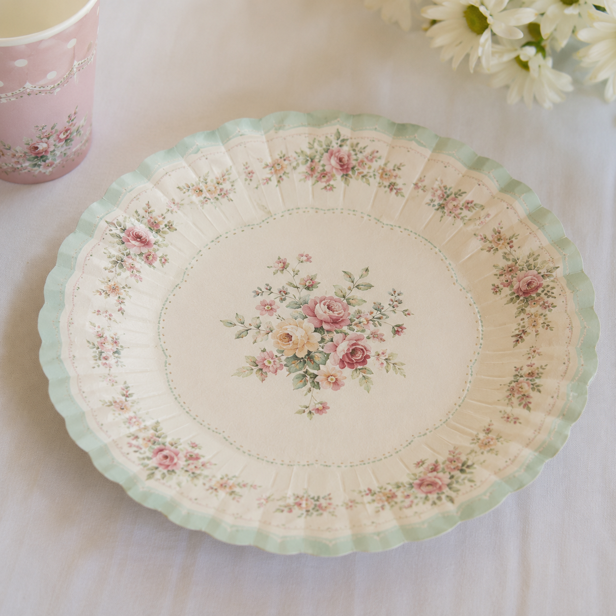 Assiette Vintage Jetable