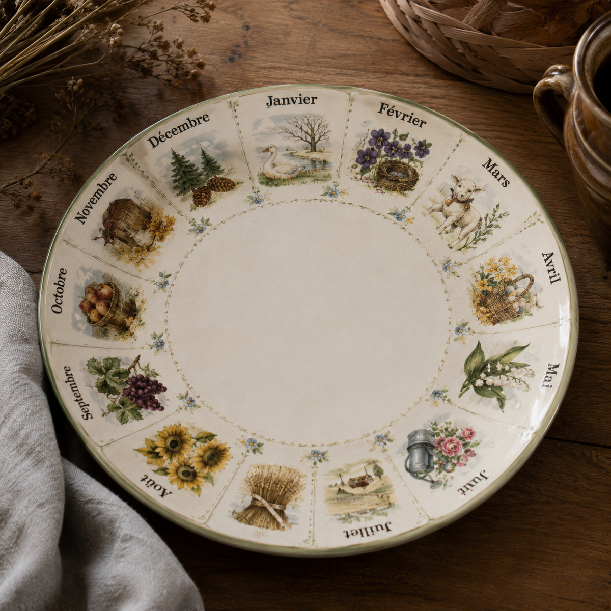 Assiette Vintage Mois de l’Année