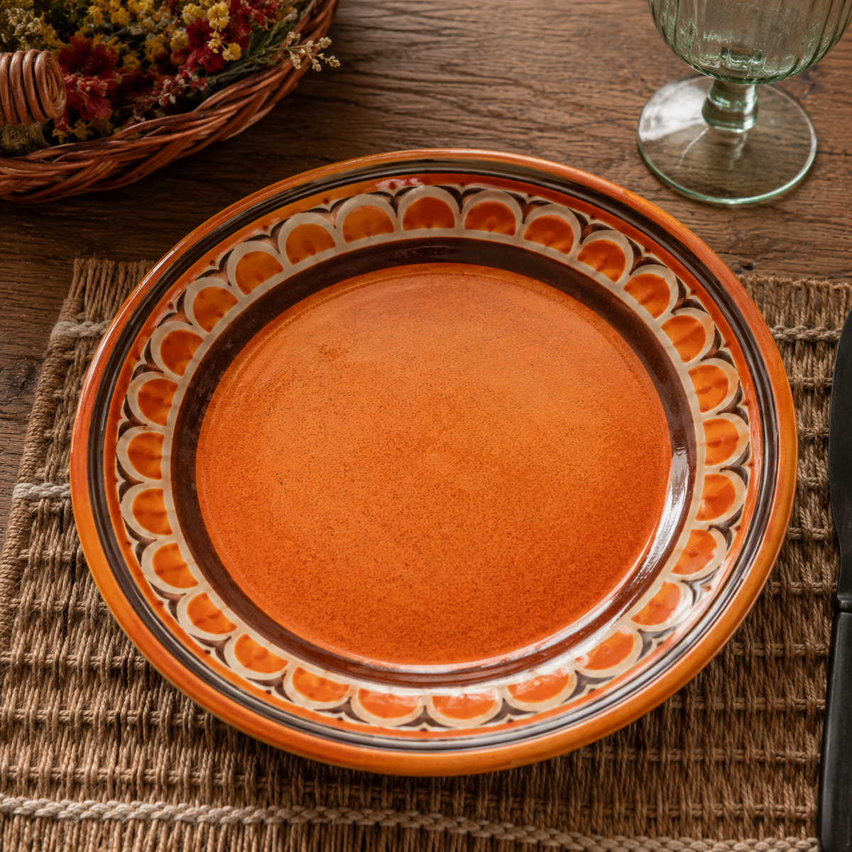 Assiette Vintage Orange