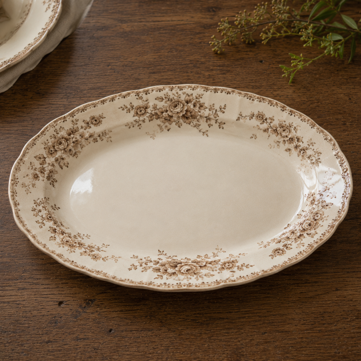 Assiette Vintage Ovale