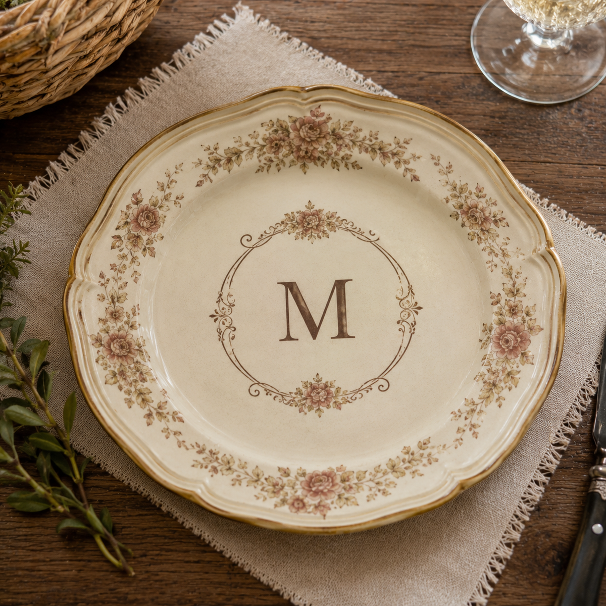 Assiette Vintage Personnalisée