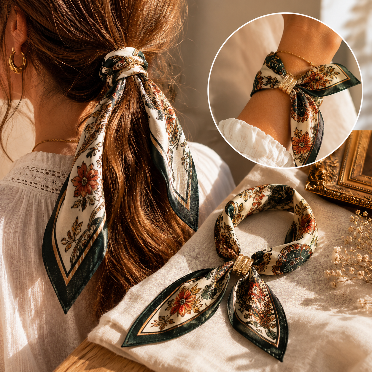 Attache Foulard Vintage