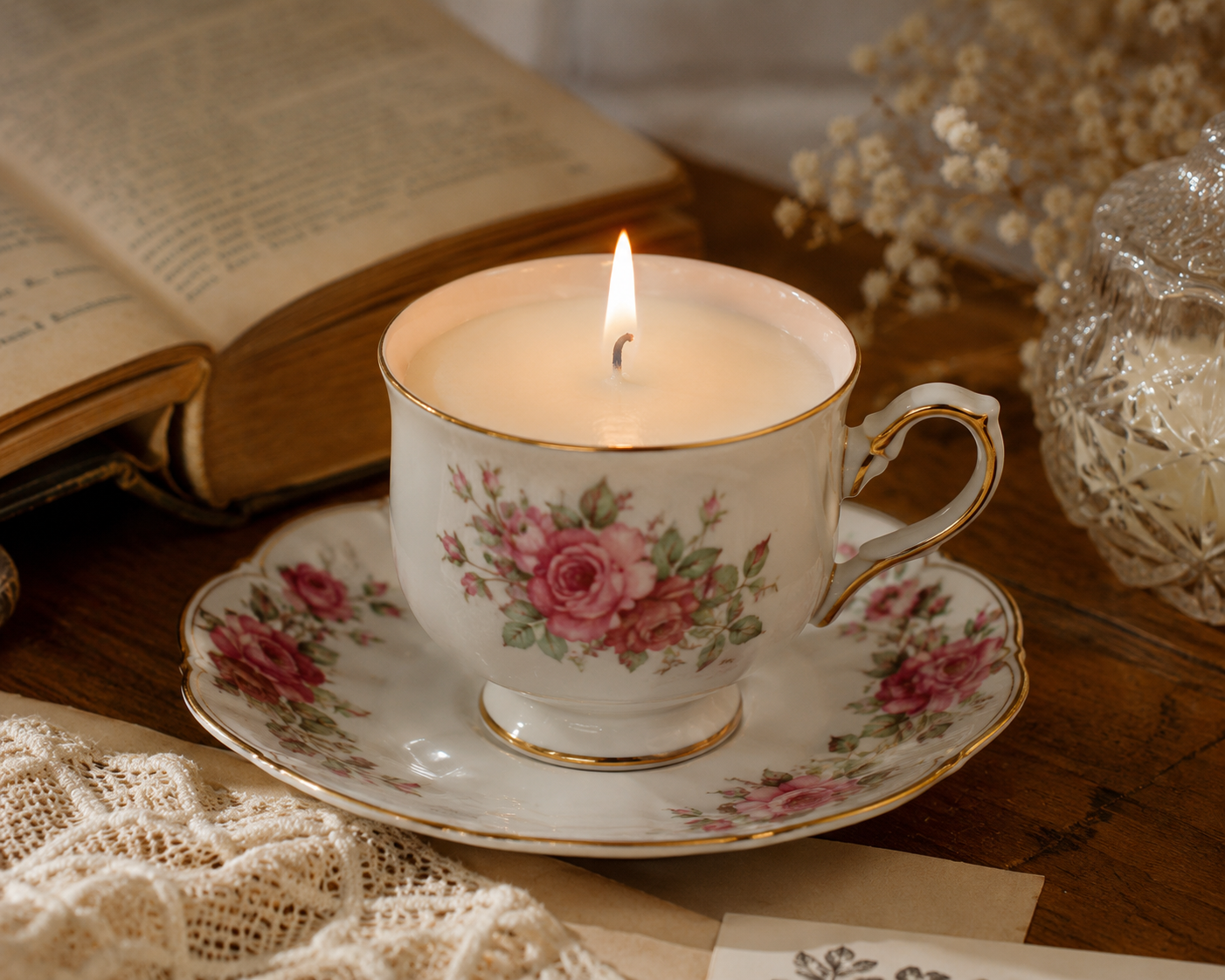 Bougie Tasse Vintage