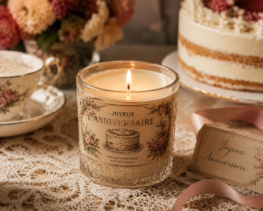 Bougie Vintage d’Anniversaire