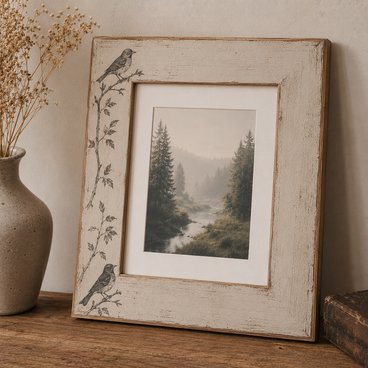 Cadre Vintage Oiseau