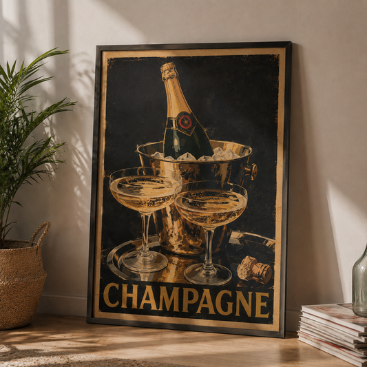 Champagne Poster Vintage