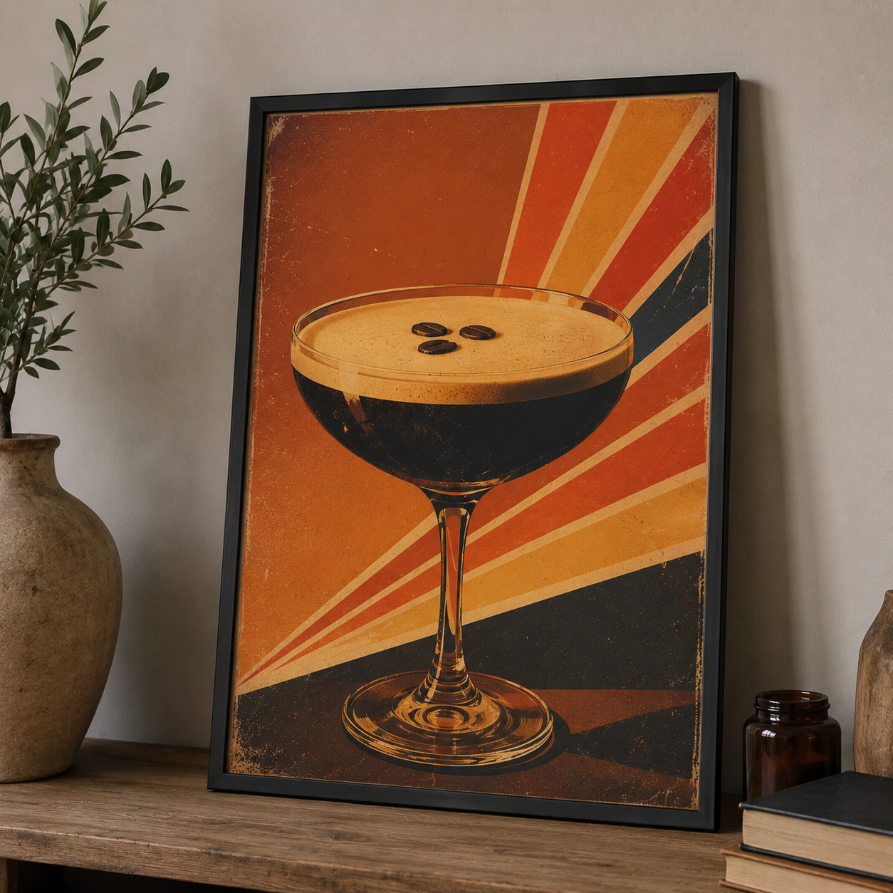 Espresso Martini Poster Vintage