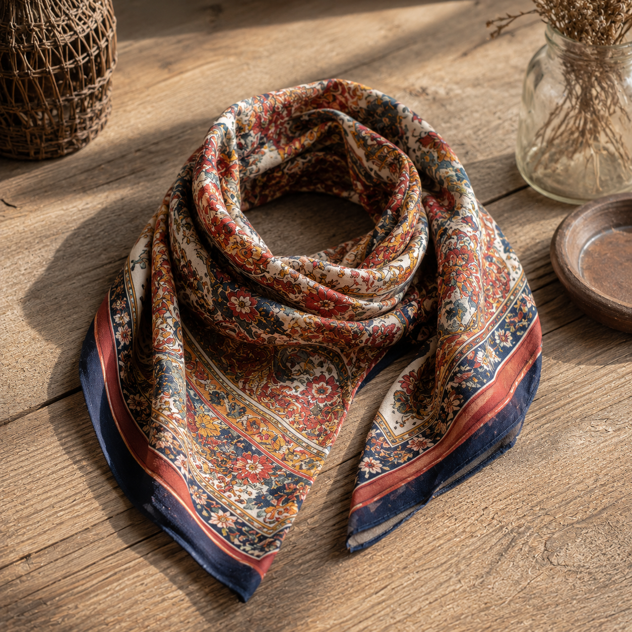 Foulard Vintage en Coton