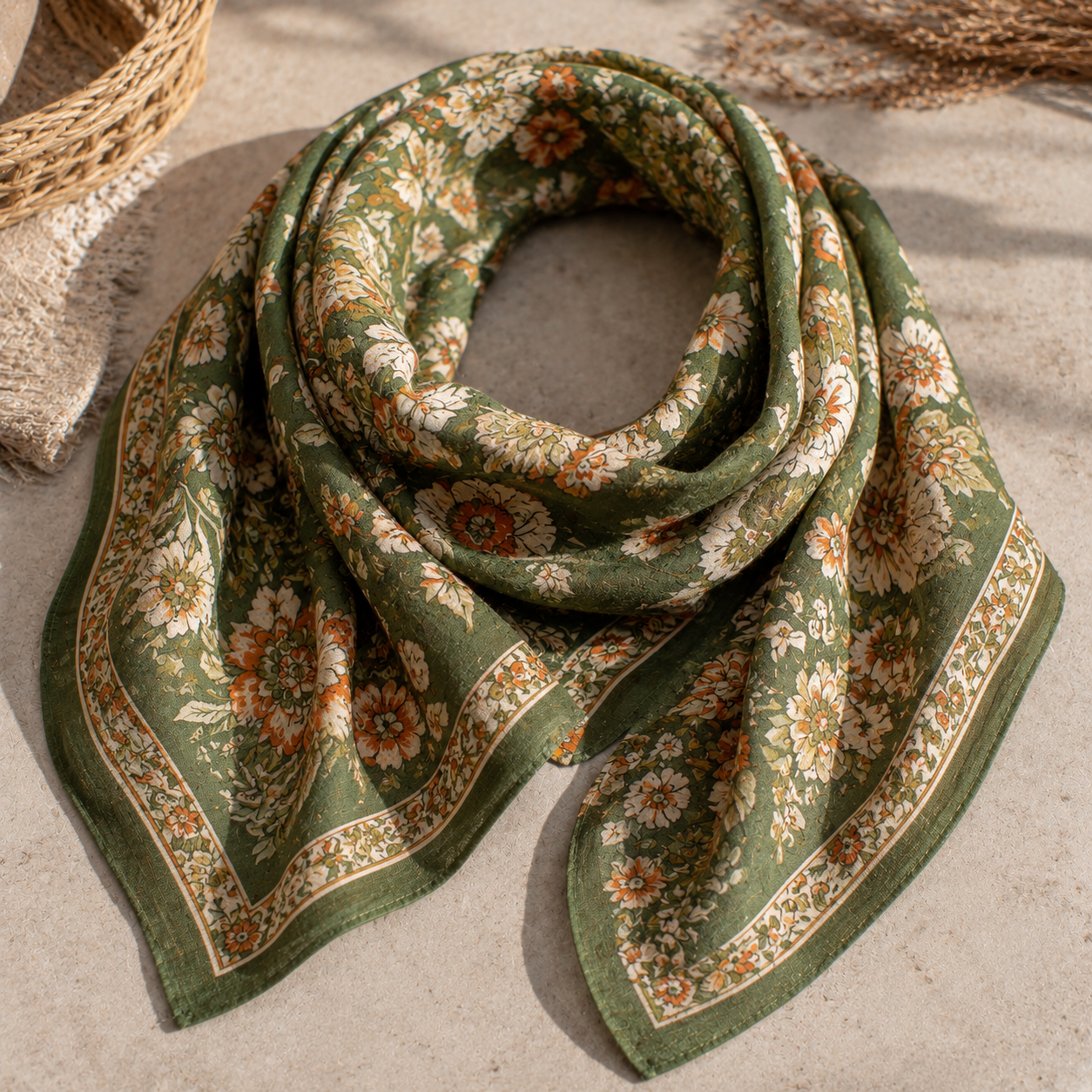 Foulard Vintage Vert