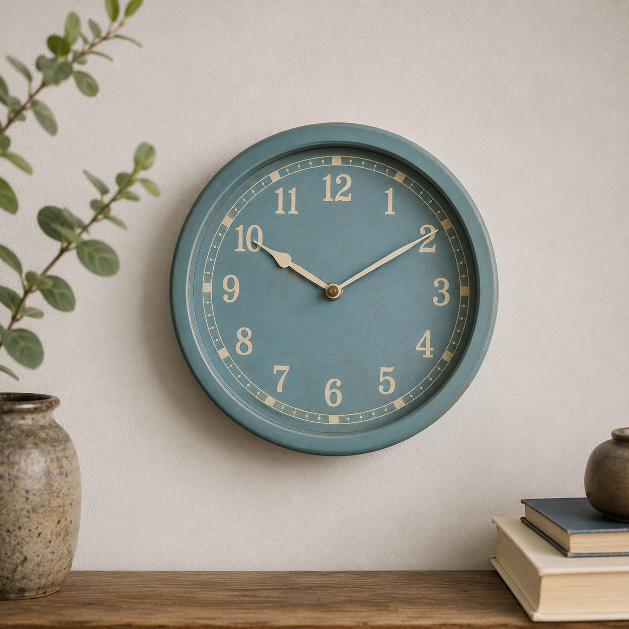 Horloge Vintage Bleu