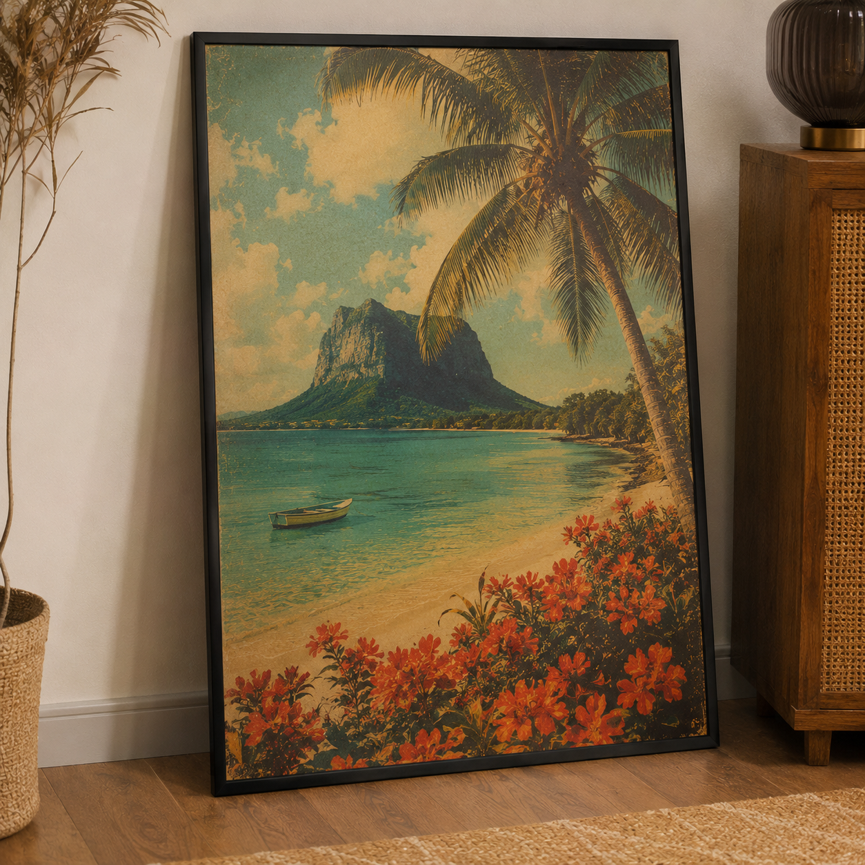 Île Maurice Poster Vintage