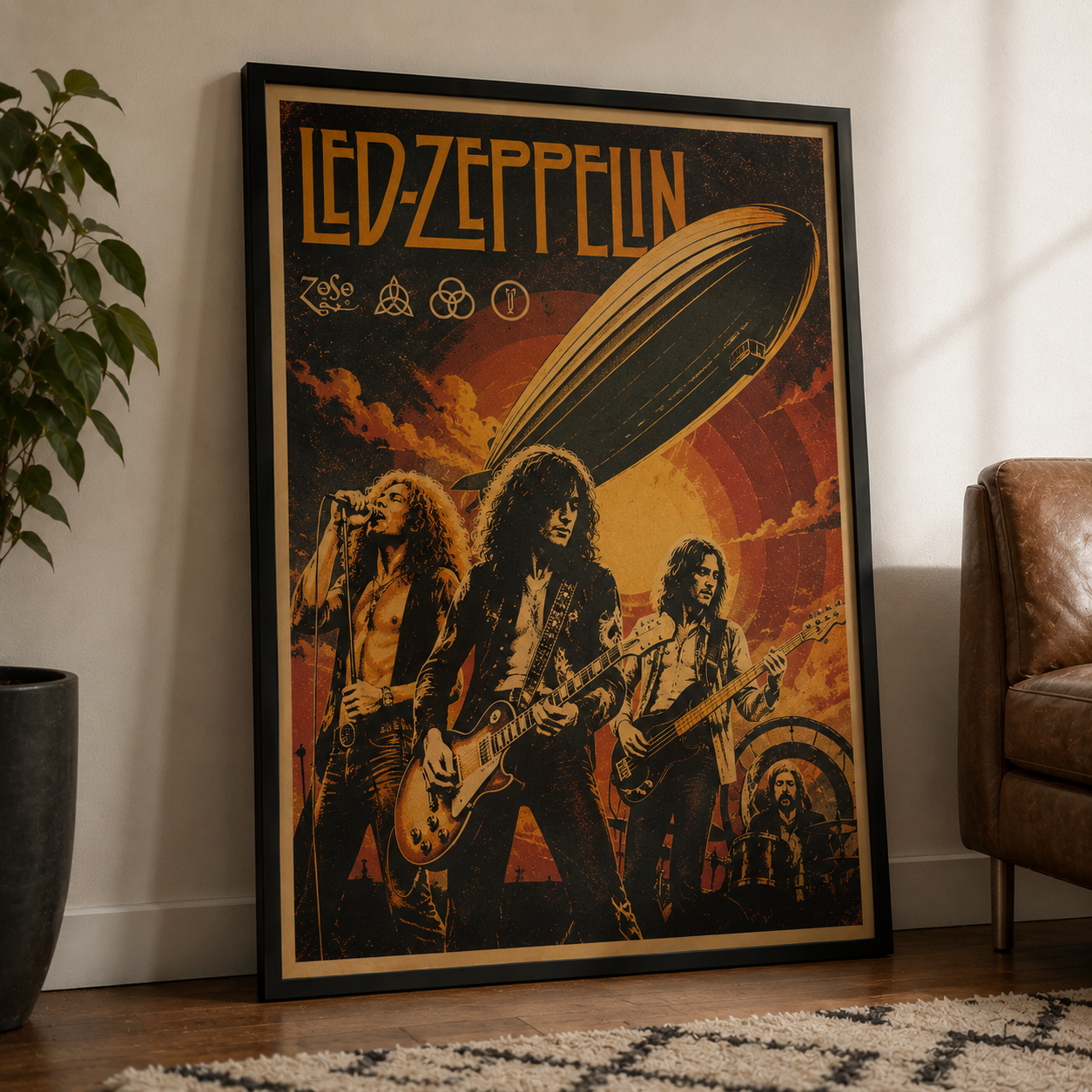 Led Zeppelin Poster Vintage