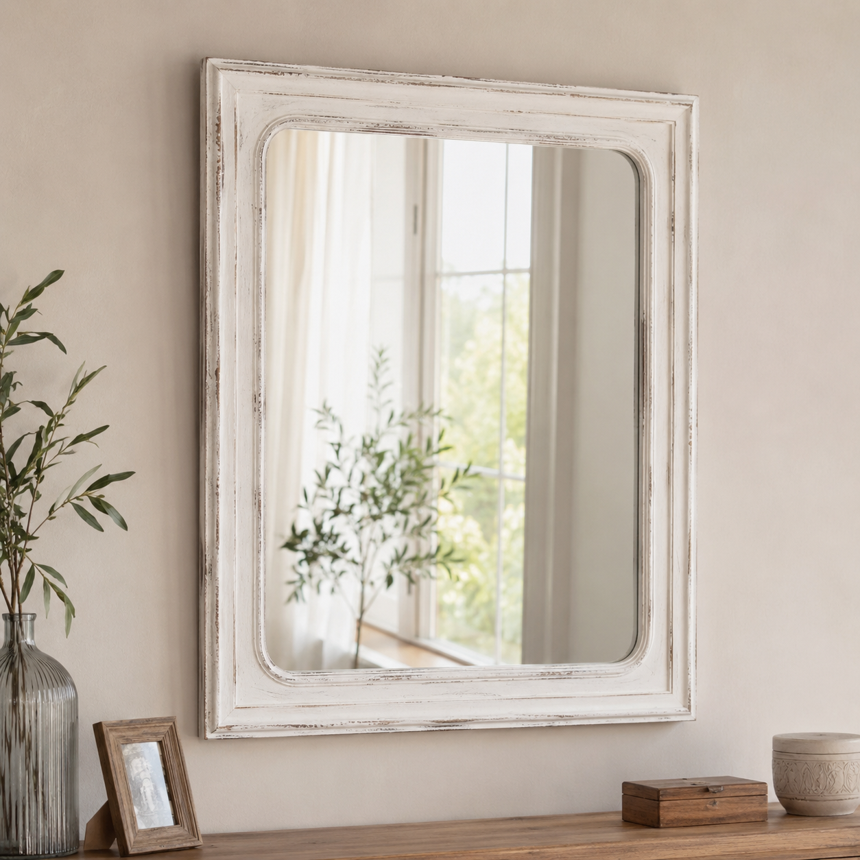 Miroir Vintage Blanc